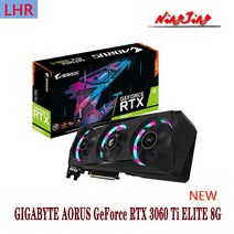 기가 바이트 AORUS GeForce RTX 3060 Ti 엘리트 8G 14000MHz GDDR6 RTX 3060TI 지원 AMD 인텔 데스크탑 CPU, 한개옵션0