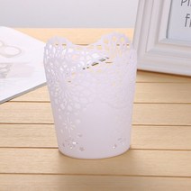 플랜트박스레이스 할로우 아웃 메이크업 브러쉬 펜 보관 홀더 데스크 오거나이저 꽃 화병 냄비 1Psc 컬, 03 1pcs-B