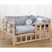 강아지 애견 집 하우스 방석 대형견 원목집 쿠션 팻 침구 반려동물 나무 집, K