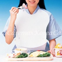 어르신 노인 식사용 똑딱단추 방수 앞치마