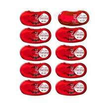 플러스 프릿 테이프 풀 노리노 빈즈 레드 10개 세트 일본 문구, 열 개, 강력하게 붙일 수 있다