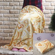 무릎덮개 예쁜담요 더블하트 무릎담요 옐로우 110CMX95CM