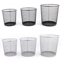 원형 메쉬 망 철 철제 휴지 쓰레기 통 사무실 학원 펜션 호텔 수건 빨래 수납 바구니, 기본, 소