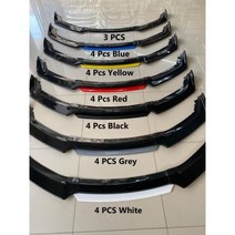 프론트립 바디킷 앞 범퍼 립 스플리터 범용 스포일러 디퓨저 키트 Bmw e46 e90 e60 e36 e39 f10 f20 f30 아우디 a3 a4 a5 a6 a8, 3 Pcs Black