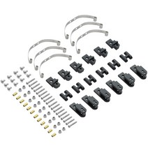 TAOKRC WPL 1/16 트럭 금속 리프 스프링 서스펜션 세트 B1 B14 B 14 B16 B24 B 24 C14 C 14 C24 C 24 6x6 4x4, 04 Black 6WD