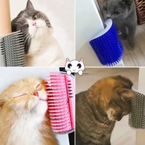 고양이 셀프 미니 브러쉬 그루밍 그루머 펫 털관리 털제거 빗 맛사지 캣닢, 고양이 셀프 미니 브러쉬 블랙