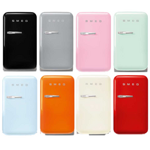 smeg 스메그 미니 소형 프리스탠딩 냉장고 FAB5시리즈 8색상, 오렌지