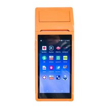 영수증사진기 포토프린터 블루투스 열전사 프린터 영수증 휴대용 단말기 PDA POS 올인원 시스템 58mm, 02 ORANGE_02 미국 플러그