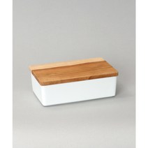 [이라운드몰]애프터눈티 도자기 천연나무 캐니스터 버터 케이스 조미료통, 단품, 옵션선택