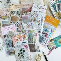 빈티지 반투명 화지 레터링 티켓 꽃 조각 스티커 8종 다이어리꾸미기, 2.편지 (ST-2533)