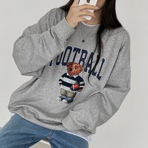하이제시카 / 프린팅 남녀공용 커플룩 풋볼테디베어 맨투맨