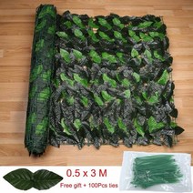 화단 울타리 휀스 마당 정원 0.5x13m 프라이버시 스크리닝 롤 인공 잎 uv 페이드, 0.5x3m