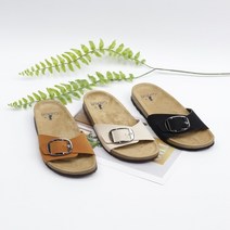 여자 버클 스트랩 모던 클래식 캐주얼 뮬 슬리퍼