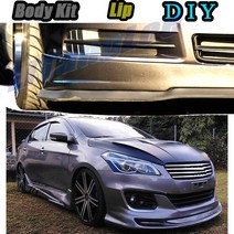 Suzuki Alivio 용 자동차 범퍼 립 프론트 스포일러 스커트 디플렉터 2014 ~ 2020 Tune Car Modified Body Kit VIP Hella Flus, 보여진 바와 같이