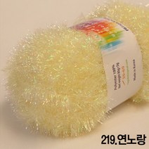 굿울 레인보우 반짝이 수세미, 219(연노랑)