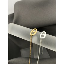 플라타 실버925 에이치체인 팔찌