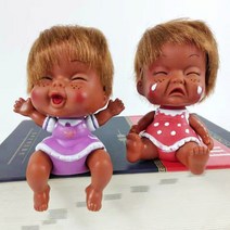 희 노 애 락 감정 2p 못난이 인형 자동차 데스크탑 장식 흔들리는 머리 인형 데일리 선물, F