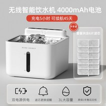 자동 애견 급수기 물 디스펜서 강아지 반려묘 고양이 애완 동물 무선 펫, E. 배터리 4000mAh+ 필터6개