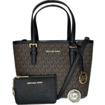 Michael Kors Jet Set 여행용 XS Carryall 컨버터블 탑 지퍼 토트 SM TZ 동전 파우치 및 지갑 후크 번들 Dk 파우더 블러시 119961