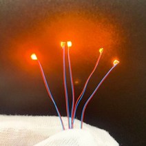 3V 사전 유선 0805 SMD led 7 가지 색상 가능 30cm 연결 와이어 취미 모델 키트철도철도스타십건담 조명 279096, 5PCS 0805 Orange
