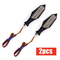 2pcs 12-LED 오토바이 튜닝 턴 신호 램프 순차 흐르는 표시 등 앰버 외관 부품 장식 액세서리, 01 2pcs