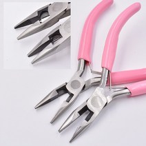 평집게 구자말이 비즈공구 귀여운 핑크 컬러 핸들 미끄럼 방지 접합 및 고정 보석 플라이어 도구 앰프 주얼리 액세서리 디자인을 위한 장비 키트, 07