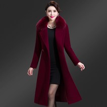 여자 코트 인박카 어머니의 모직 중년 중년 패션 캐주얼 중년 및 노인 여성