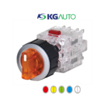 KG-AUTO 조광형 셀렉터 스위치 22파이 KDT-Q2R1D2 KDT-Q2R1V2 (2단 자동) 원형 고급매입형, KDT-Q2R1V2(2단자동 220V a.c), 적색