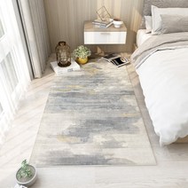 침실 긴 머리맡 카펫 거실 카펫 두꺼운 침대 앞 소파 커피 테이블 카펫 스트라이프 발 매트 베이 창 바닥 매트