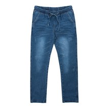 청바지_밴딩 스크래치 구제 중청 데님팬츠_AJ1602-1