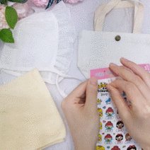 다리미가 필요없는 붙이는 의류스티커 부착용, 부착의류 A4, 마법소녀세트