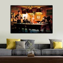 당구 프린트 그림 터 그림클래식 레트로 테마캔버스벽화월 아트거실홈 인테리, 80x120cm no frame, 01 RT296