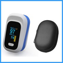 손가락 펄스 손가락 끝 Oled Oximeter SPO2 PR PI RR 호흡수 포함 혈액 산소 Oximetro De Pulsioximetro Dedo 케이스 포함, yk80c 블루, 협력사