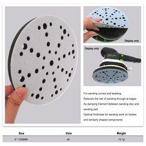 Pad 2pcs Interface 6 Inch 150mm 48 Holes Buffer Sponge for Sanding Pads Automobiles Motorcycles Abra
