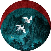 스타일 라운드 매트 카펫 러그 거실 홈 장식 미끄럼 방지 바닥 침실 침대 옆 아트 스튜디오 넓은 공간