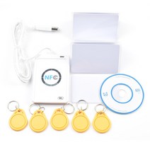 usb acr122u-a9 nfc 리더기 복사기 rfid 스마트 카드 5pcs uid 변경 가능 keyfob 1 sdk cd, 기본