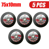 75x10mm 미니 앵글 그라인딩 휠 목재 금속 커팅 디스크 전기 전동 공구 부품 호환, 5x 커팅 디스크