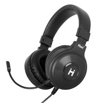 모이지 MZ-H10 초경량 게이밍 어학용 PC 컴퓨터 유선헤드셋, 블랙