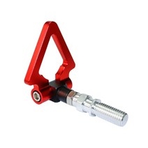 트레일러 부품 cnspeed Racing billet 알루미늄 전면 후면 자동 삼각형 링 견인 후크 키트 일본 자동차 yc100973 견인 바, 빨간색, 1개