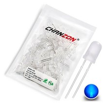 확산 5mm Led 다이오드 키트 화이트 레드 그린 블루 옐로우 오렌지 2V 3V LED전조등 H7전조등 안개등 발광 구색 패키지 Diy Arduino Pcb 회로, [11] 100pcs Blue Frosted