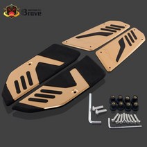[해외]스쿠터 프론트 리어 발판 스텝 풋보드 페달 야마하 tmax 560 tech max 2019 2020 tmax560 techmax 용 오토바이 발 페그, 샴페인 한 세트