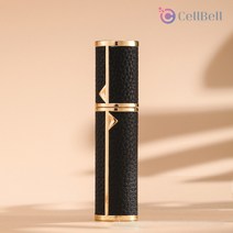 향수공병 펌핑 충전 천연가죽 고급 향수 공병 리필 케이스 5ml, 천연소가죽케이스, 블랙, 1개