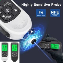 도막측정기 도막두께측정기 hw-300pro 자동차 게이지 자동차 페인트 테스터 코팅 미터 수동 초정밀 0.1micro fenfe 페인트 도구, 블랙 hw-300pro