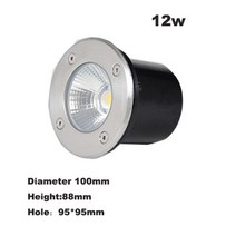 LED전등 LED지하등 방수 IP67 3W 5W 10W LED 정원 매장 AC110v 220v 야외 Recessed 갑판 빛 지 하 램프 보, 05 green 85-265v, 04 12w