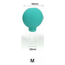 바디 컵 진공 부항기 얼굴 피부 탄력 복원 리프팅 페이셜 노화 지연 마사지 도구, Green-2 2개