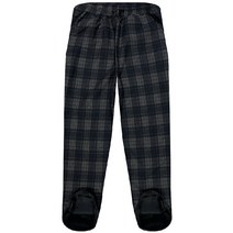 서빈 남성용 HW6779 체크 안감융털 슬림 겨울 밴딩팬츠 배기바지 일바지 편한바지 몸빼 작업용바지 기모바지 농사바지