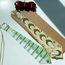 국산 넥타이 용돈선물 용돈박스 어버이날 부모님 생신 이벤트 포장, 기본리본-네이비