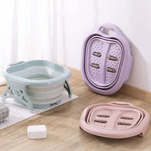 접이식 발마사지 족욕통 족욕기 습식 지압돌기 임산부족욕 족탕기 족욕대야 바닥, 민트