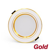 조명 karwen led downlight ac 220v 230v 240v 천장 5w, 골드 바디, 12W, 차가운 흰색