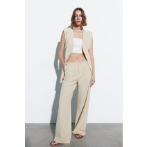 자라 ZARA 롱 리넨 혼방 컷아웃 조끼 125583